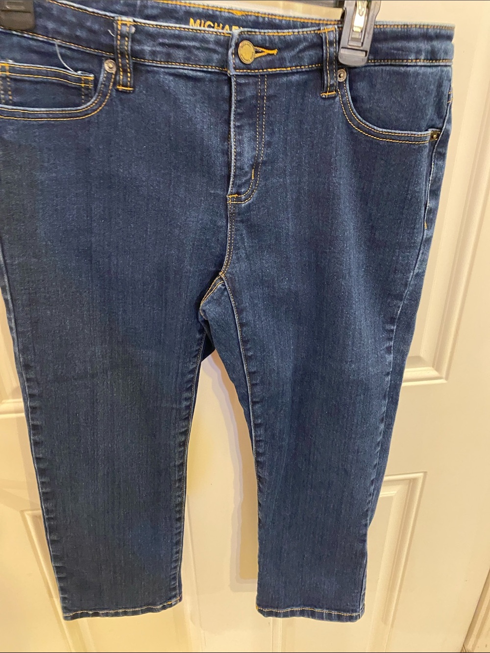 Michael Kors Indigo Cropped Straight-Leg Jeans